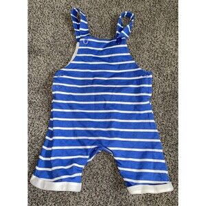 Max Baby 9-12M Blue White Striped Romper Shortall Nautical